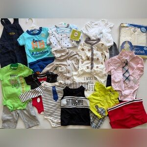 23 Piece Baby Boy Clothes Lot Bundle Size Newborn-3 Months